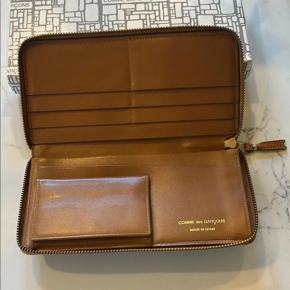 Comme des Garçons Textured Tan Wallet
